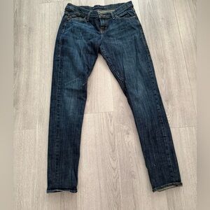 Rock & Republic Jeans EMO Low Rise Women Sz 4 Skinny Slim Blue Z Pocket Details